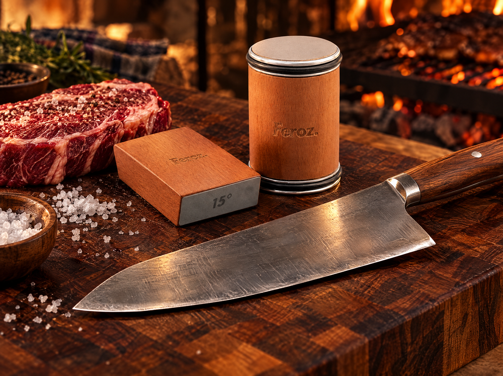 Kit asador: afilador y cuchillo parrillero