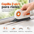 Cepillo 2 en 1 para rieles de ventana