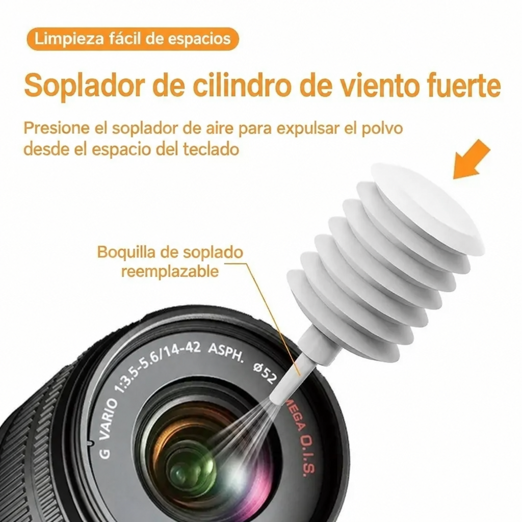 Soplador para teclado y lentes