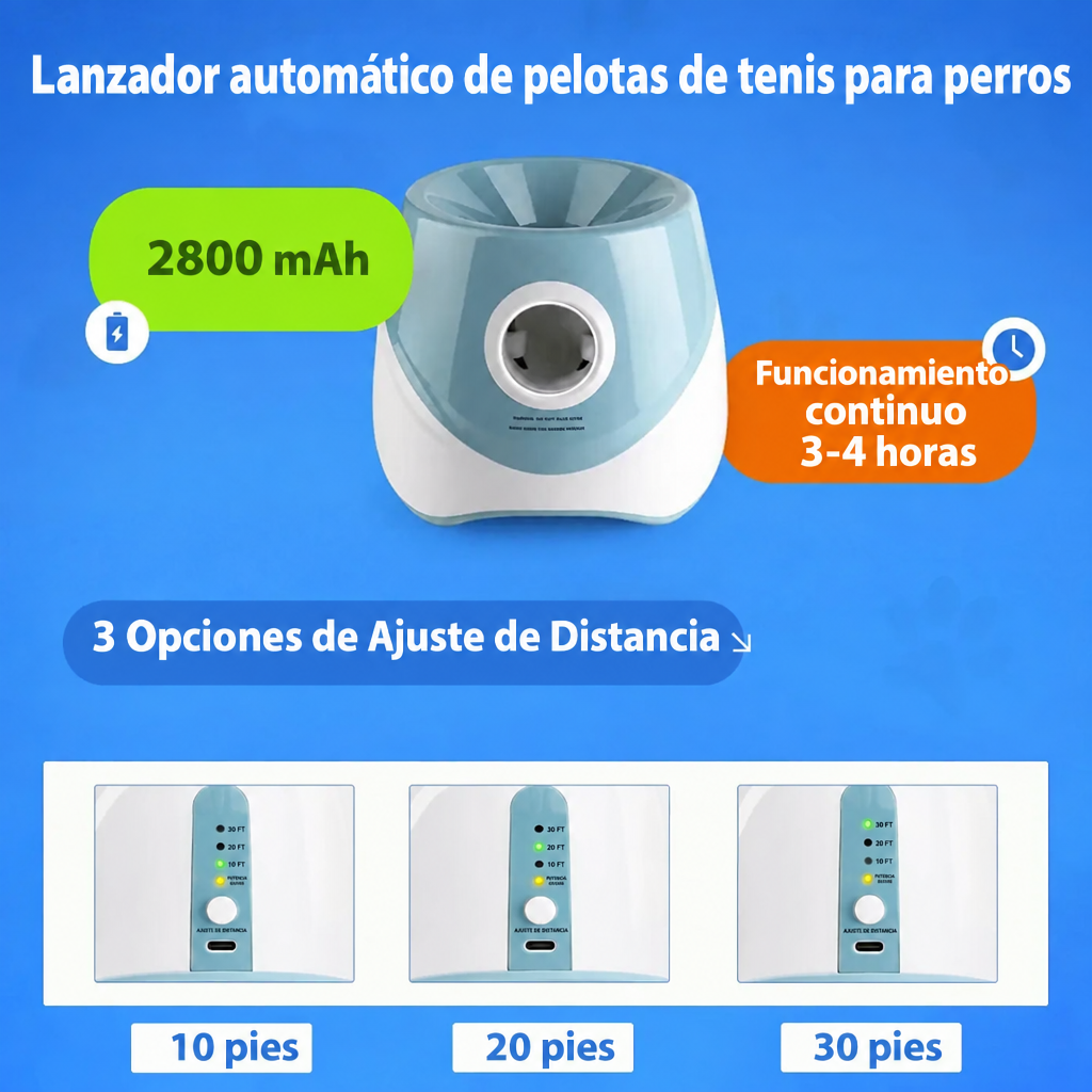 3 distancias de lanzamiento y batería de 2800 mAh